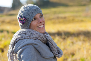 portrait of a beautiful woman, exterior