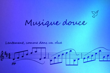Partition musicale évoquant la douceur