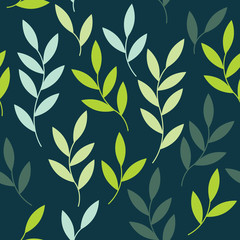 Vector seamless pattern with leaves.