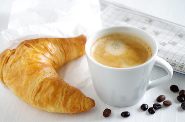 Croissant und Kaffee