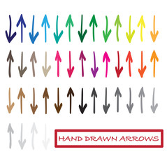 Hand drawn arrows vector set illustration, great for websites, magazines, designers, webdesigners