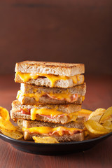 grilled cheese and bacon sandwich