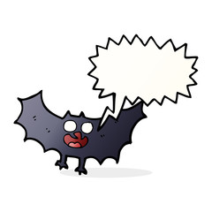 cartoon bat with speech bubble