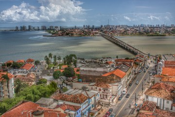 Vista aérea da cidade de São Luis no Estado do Maranhão.
