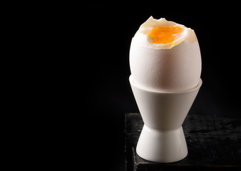 Soft boiled egg on a stand
