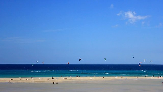Kitesurfer in action on Fuerteventura