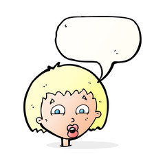 cartoon shocked expression  with speech bubble