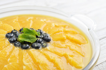 Pie with orange slices