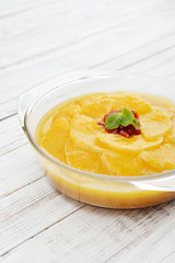 Pie with orange slices