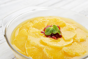 Pie with orange slices