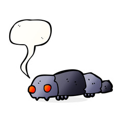 cartoon insect with speech bubble
