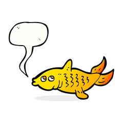 cartoon fish with speech bubble