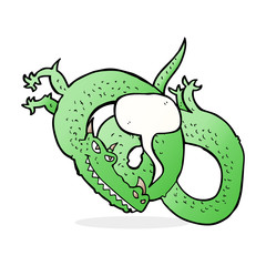 cartoon dragon with speech bubble