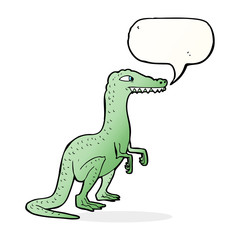 cartoon dinosaur with speech bubble