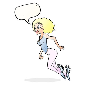 recommend clip art: cartoon flying woman with speech bubble