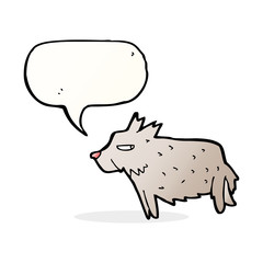 cartoon terrier with speech bubble