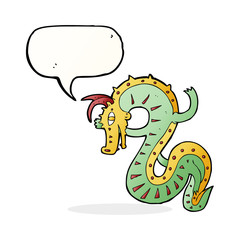 saxon dragon cartoon with speech bubble