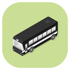 Vector illustration of an isometric Coach icon.
Isometric passenger coach and bus transportation.