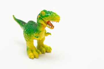 Fototapeta premium plastikowa zabawka dinozaura. na białym tle