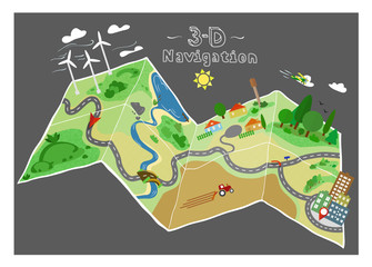 navigation doodle map