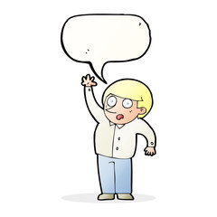 cartoon man asking question with speech bubble