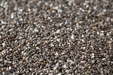 chia seeds onw ooden surface