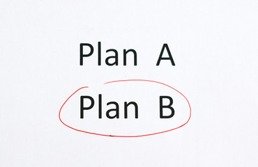 Plan B circled in red pencil - planning concept