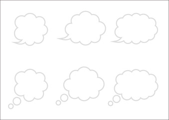 Fototapeta premium イラスト素材「雲の吹き出し」