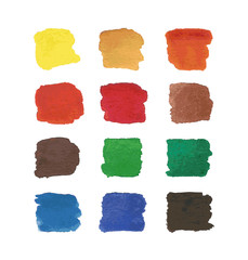 Various watercolors spots, palette.  Illustration