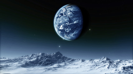 Naklejka na ściany i meble Moon Elements of this image furnished by NASA