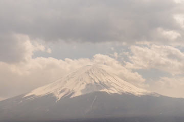 Fototapeta na wymiar Mountain Fuji in Japan,vintage tone