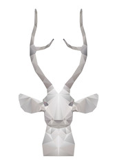 polygonal head of stag, poly low geometric animal, vector