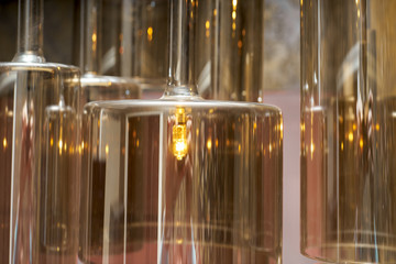 Retro light lamp decor glowing