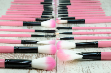 Obraz na płótnie Canvas Brush set makeup