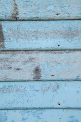 Old painted blue color wood wall - texture or background