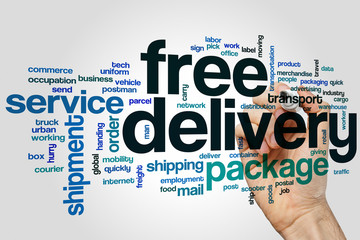 Free delivery word cloud