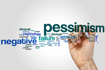 Pessimism word cloud