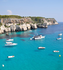 Fototapeta premium Menorca island view - yachting and sailing