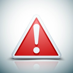 Exclamation danger sign