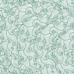 Hand drawn seamless wave  background.