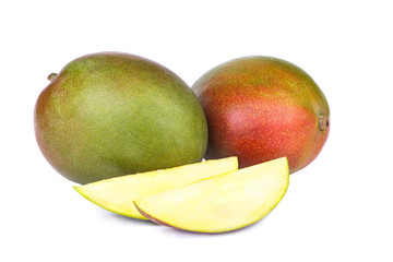 Fresh mango fruit isolated on white background