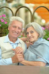 Mature couple in spring park