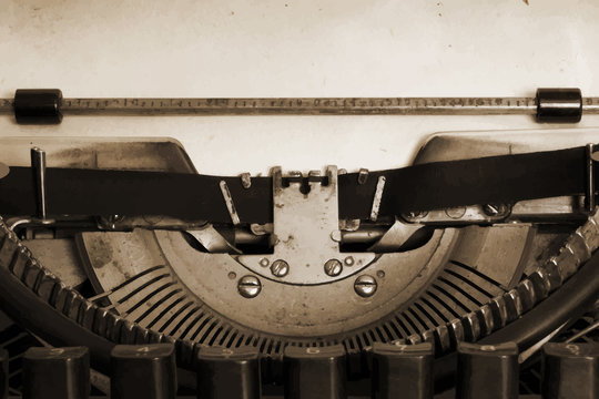 old retro typewriter