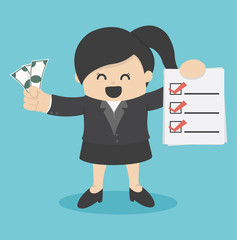 Business concept cartoon  agreement money