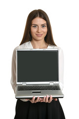 Beautiful woman with laptop