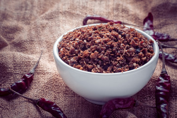 chili paste thai food ,made from grilled fish