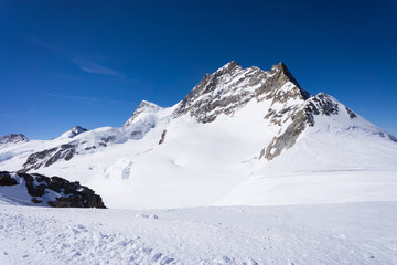 Fototapeta na wymiar Peak of Jungfrau Mountain , Switzerland