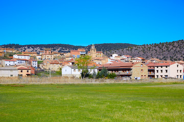 Fototapeta na wymiar Royuela village Sierra de Albarracin Teruel Spain