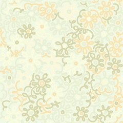 Light floral chamomile retro vintage seamless pattern. Template