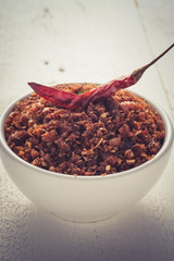 chili paste thai food ,made from grilled fish